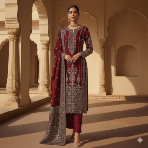 wine-maroon-embroidered-ethnic-suit-set